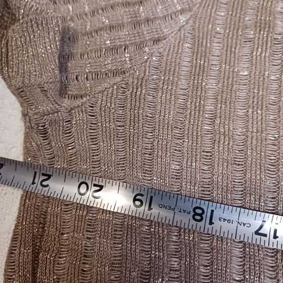 Style & Co. Women's size L Sparkle Tan Cardigan Top - Picture 6 of 9